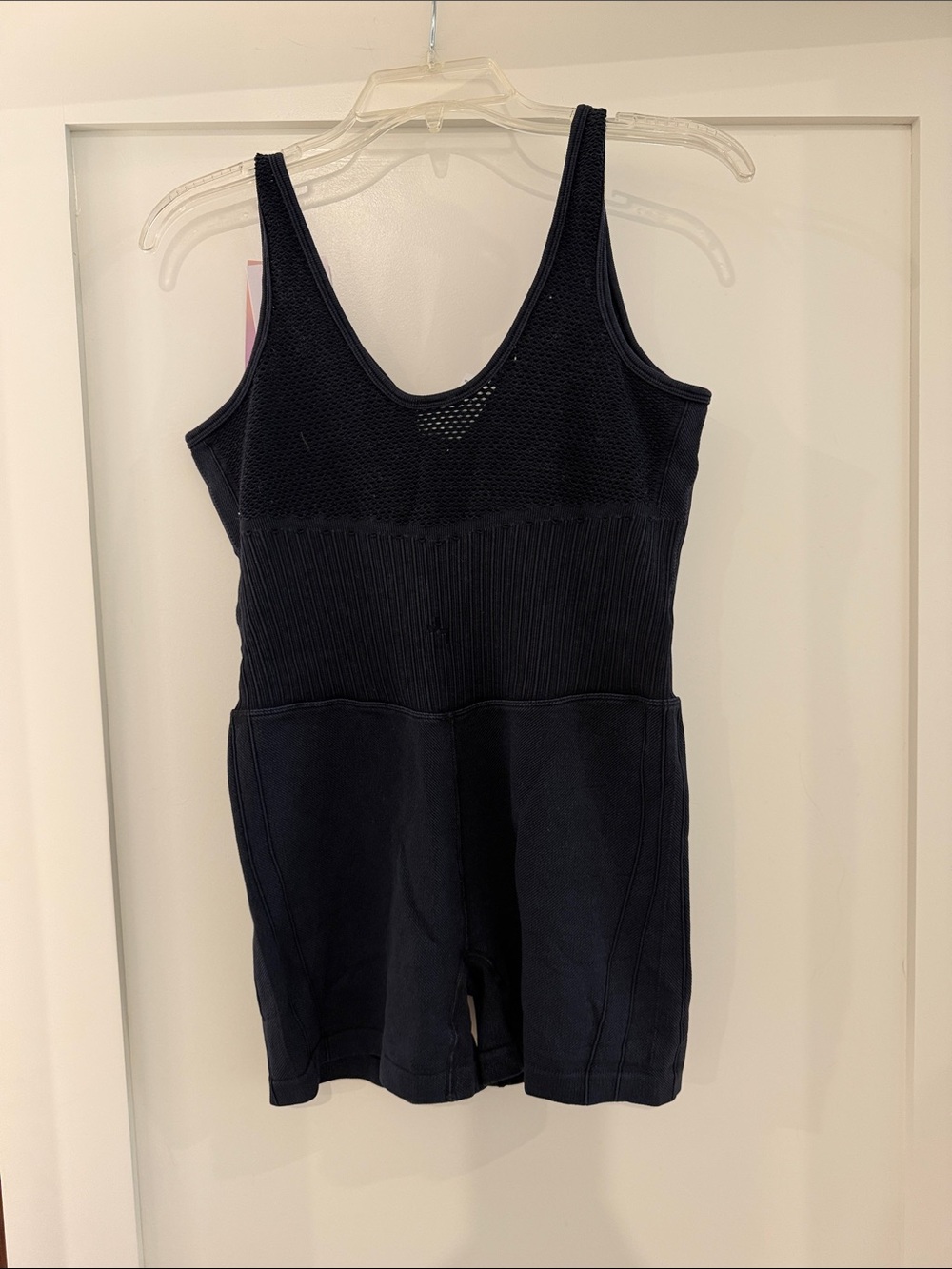 JoyLab Navy Ribbed V‑Neck Sleeveless Romper - Picture 7 of 8